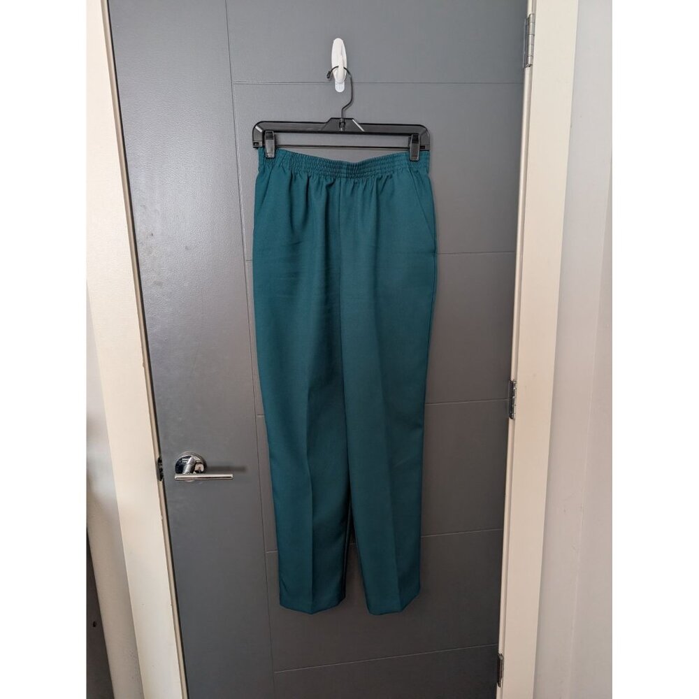 Donnkenny Classics Womens Teal‎ Elastic Waist Pull-On Pants with Pockets - 14S